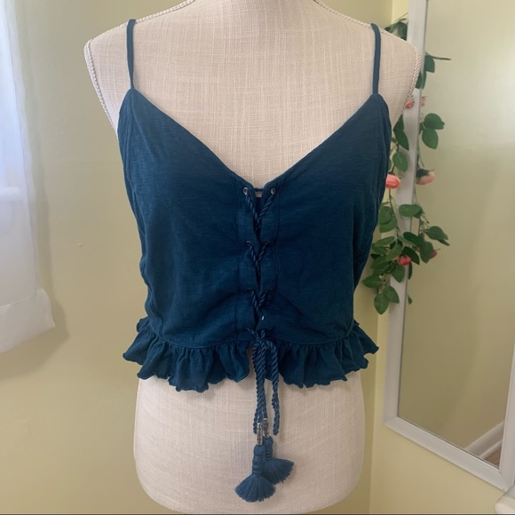 American Eagle Cropped Tank Top - Picture 1 of 4